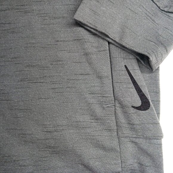 Nike Yoga Full Zip Hoodie Jacket Mens L Static Gray Dri-fit Lightweight Lounge - Picture 4 of 10